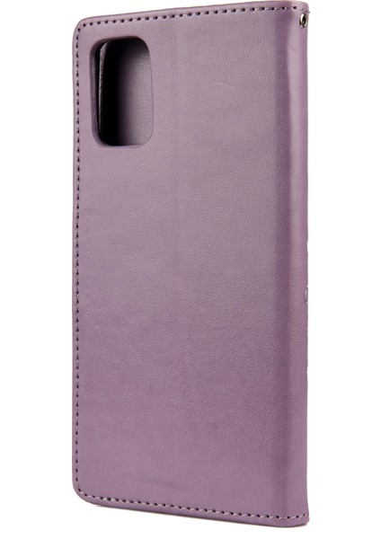 Xiaomi Poco M3-Purple Için Baskı Kelebek Desen Deri Cüzdan Telefon Kabuğu (Yurt Dışından) modelleri