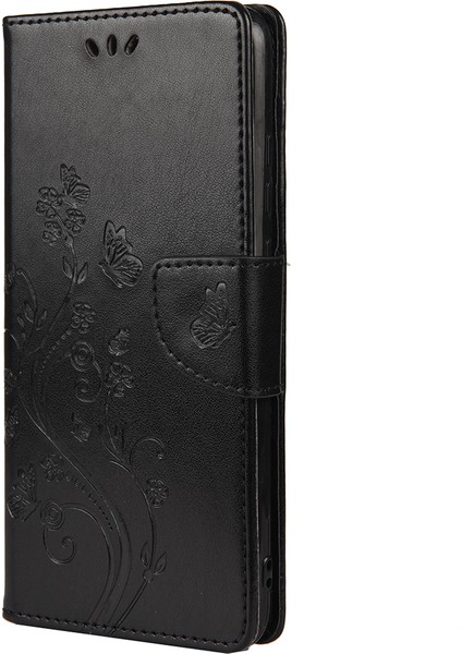 Baskılı Kelebek Çiçek Deseni Pu Deri Manyetik Flip Kapak Standı Özellik Xiaomi Redmi Için Cüzdan Telefon Kılıfı Not 11 Pro 5g (Çin) (Mediatek)/not 11 Pro+ 5g-Black (Yurt Dışından) fiyatları