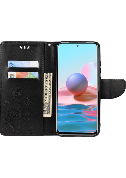 Baskılı Kelebek Çiçek Deseni Pu Deri Manyetik Flip Kapak Standı Özellik Xiaomi Redmi Için Cüzdan Telefon Kılıfı Not 11 Pro 5g (Çin) (Mediatek)/not 11 Pro+ 5g-Black (Yurt Dışından) fırsatları
