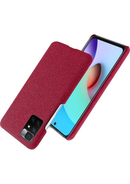 Telefon Kapağı Xiaomi Redmi Için Iyi Korumalı Bez Kaplamalı Plastik Telefon Kılıfı Not 11 4g (Mediatek)/10 4g (2021)/10 2022 4g-Kırmızı (Yurt Dışından) fiyatları