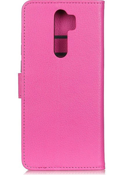 Xiaomi Redmi Için 9 Cep Telefonu Çantası Kasası Litchi Cilt Manyetik Şık Deri Kabuk-Pembe (Yurt Dışından) modelleri