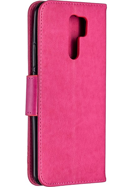 Baskı Kelebekleri Cüzdan Stand Flip Deri Telefon Kabuğu Xiaomi Redmi 9-Rose Için (Yurt Dışından) modelleri