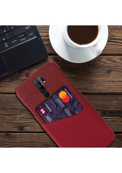 Xiaomi Redmi 9-Kırmızı Için Kumaş+Pu Deri Kaplı Pc Kapağı (Yurt Dışından) fiyatları