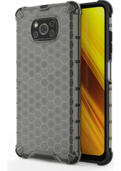Petek Yumuşak Tpu+Sabit Pc Xiaomi Poco X3/poco X3 Nfc-Black Için (Yurt Dışından)