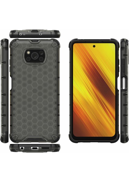 Petek Yumuşak Tpu+Sabit Pc Xiaomi Poco X3/poco X3 Nfc-Black Için (Yurt Dışından)