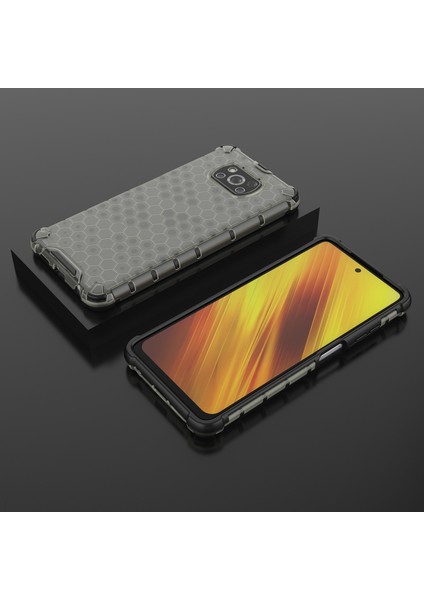 Petek Yumuşak Tpu+Sabit Pc Xiaomi Poco X3/poco X3 Nfc-Black Için (Yurt Dışından)