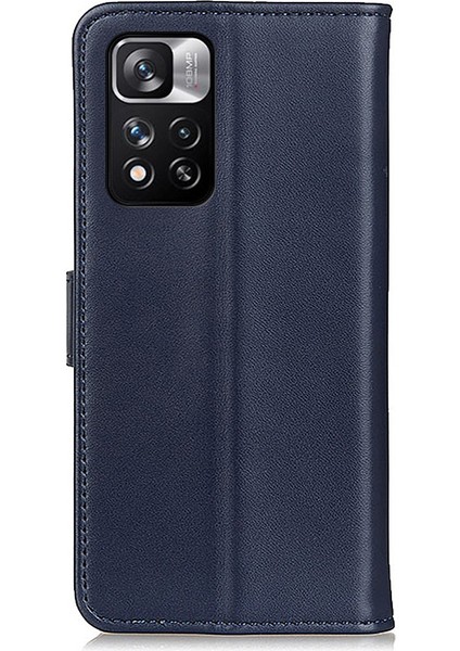 Xiaomi Redmi Için Note 11 Pro 5g (Çin) (Mediatek)/11 Pro+ 5g Folio Flip Stand Tasarım Anti-Fall Pu Deri Cüzdan Telefon Kılıfı Kabuk Mavisi (Yurt Dışından) fırsatları