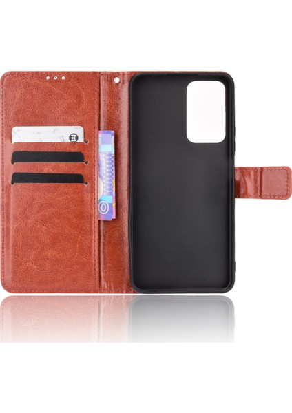 Çılgın At Doku Anti Drop Anti-Drop Şık Pu Deri Cüzdan Xiaomi Için Kullanışlı Kayış ile Manyetik Kapanma Kılıfı Not 11 Pro+ 5g/redmi Note 11 Pro 5g (Çin) (Mediatek) -Brown (Yurt Dışından) fırsatları