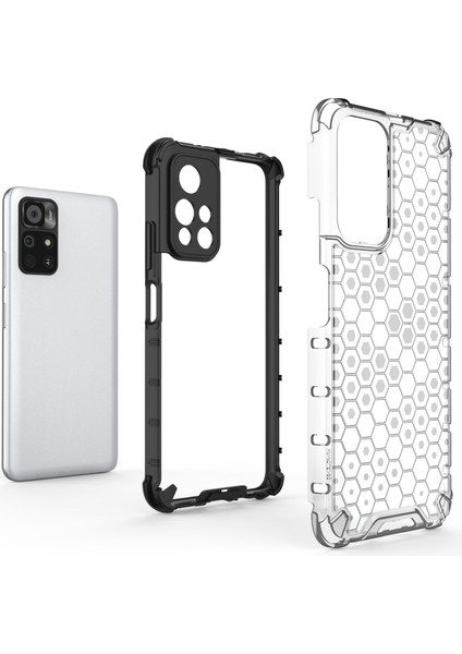 Petek Deseni Kazık Dayanıklı Şok Geçirmez Tpu+Pc Combo Kılıfı Xiaomi Redmi Not 11 5g (Çin) (Mediatek)/redmi Not 11T 5g/redmi Not 11S 5g-Mavi (Yurt Dışından) fiyatları