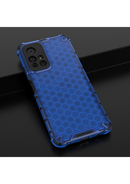 Petek Deseni Kazık Dayanıklı Şok Geçirmez Tpu+Pc Combo Kılıfı Xiaomi Redmi Not 11 5g (Çin) (Mediatek)/redmi Not 11T 5g/redmi Not 11S 5g-Mavi (Yurt Dışından) fırsatları