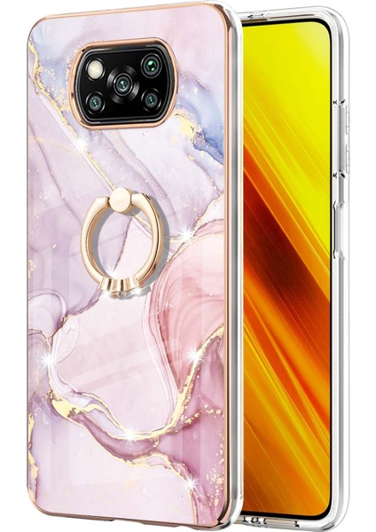 Imd Iml Not-Fadıng Deseni Elektüplama Çerçeve Fazla Telefon Kapak Kavramı Xıaomı Poco X3 Nfc/x3/x3 Pro-Rose Altın (Yurt Dışından)