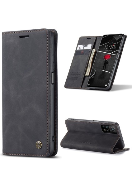 Xiaomi Mi 10T 5g/mi 10T Pro 5g-Black Için Otomatik Emilmiş Deri Stand Cüzdan Kapak Kılıfı (Yurt Dışından)