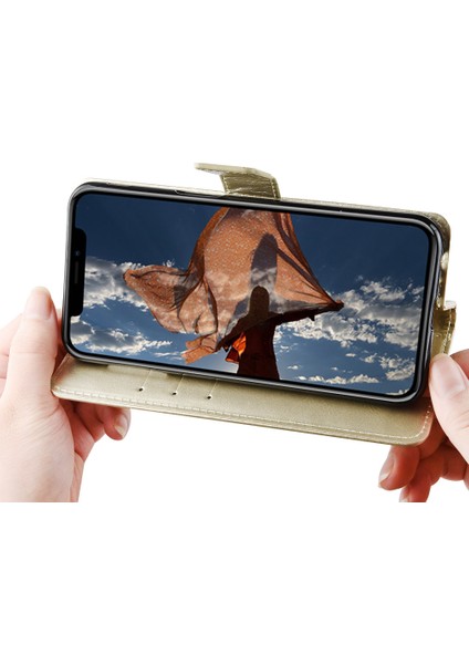Xiaomi Poco X3 Nfc/poco X3-Gold Için Crazy Horse Derisi Cüzdan Deri Kılıf (Yurt Dışından)
