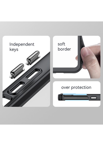 Xiaomi Poco C3/poco C31/REDMI 10A/9C/9C Nfc/9 Activ/9 (Hindistan) Akrilik+Tpu Telefon Kılıfı Şeffaf Arka Kapak Bağımsız Düğmeler-Şeffaf Gri (Yurt Dışından) fırsatları