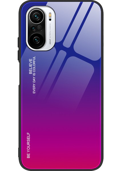 Xiaomi Redmi K40/REDMI K40 Pro/poco F3/mi 11I Için Ince Hafif Hafif Temperli Cam Gradyan Arka Kasa Kapağı (Yurt Dışından)