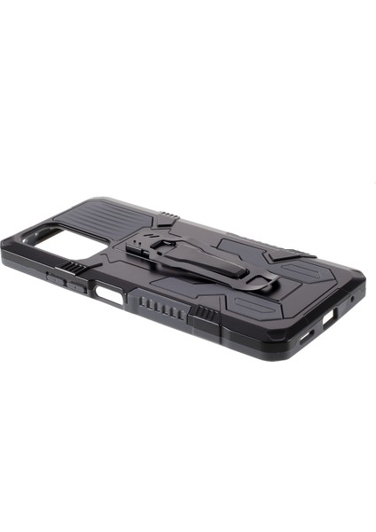 Arka Klip Kickstand Tasarım Xiaomi Redmi Için Metal Sayfalı Iyi Korumalı Hibrit Telefon Kılıfı Kabuğu Note 10 Pro-Grey (Yurt Dışından) fırsatları