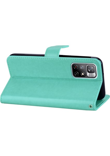 Cep Telefonu Kasası Rhinestone Dekoru Flip Pu Deri Manyetik Toka Kasası Xiaomi Için Uyumlu Not 11 /redmi Not 11T /not 11S Cüzdan Standı Baykuş Çiçeği Baskılı Telefon Kabuğu-Yöneticisi (Yurt Dışından) modelleri