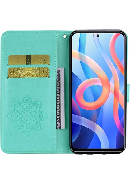 Cep Telefonu Kasası Rhinestone Dekoru Flip Pu Deri Manyetik Toka Kasası Xiaomi Için Uyumlu Not 11 /redmi Not 11T /not 11S Cüzdan Standı Baykuş Çiçeği Baskılı Telefon Kabuğu-Yöneticisi (Yurt Dışından) fırsatları