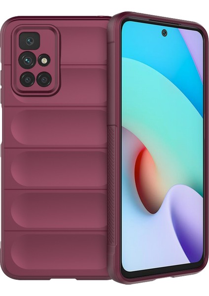 Xiaomi Için Redmi 10 2022 4g/redmi 10 4g (2021)/REDMI Not 11 4g (Mediatek) Bırakma Geçirmez Telefon Vaka-Wine Kırmızısı (Yurt Dışından)
