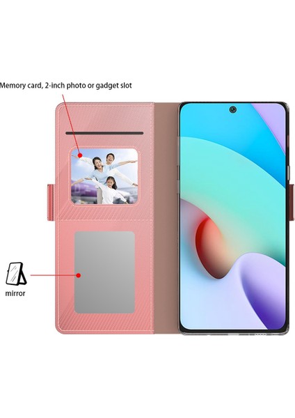 Xiaomi Için Redmi 9c/9c NFC/10A Stand Makyaj Aynası Tasarımı Anti-Drop Manyetik Pu Deri+Tpu Koruyucu Kılıf Kart Tutucu Golü Altın (Yurt Dışından) fırsatları