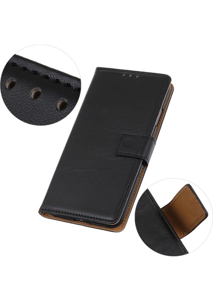 Xiaomi Için Poco X3/poco X3 Nfc Cüzdan Telefon Vaka Şok Geçirmez Kabuk Stand-Black ile Koruyucu Kapak (Yurt Dışından)