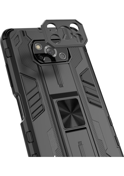 Anti Drop Pc+Tpu Hibrid Telefon Kılıfı Kickstand ile Xiaomi Poco X3/poco X3 Pro/poco X3 Nfc-Blue (Yurt Dışından)