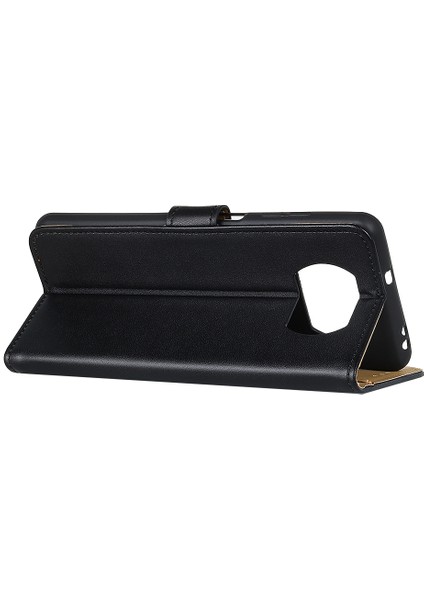 Xiaomi Için Poco X3/poco X3 Nfc Cüzdan Telefon Vaka Şok Geçirmez Kabuk Stand-Black ile Koruyucu Kapak (Yurt Dışından)