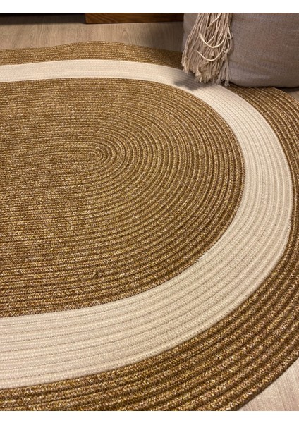 Oval Hasır Görünümlü Jüt Kilim fiyatları
