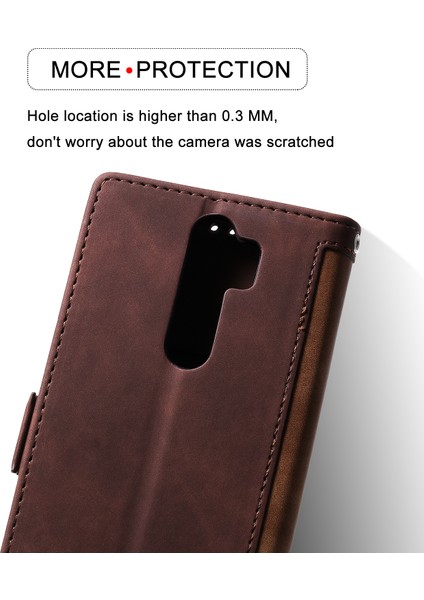 Xiaomi Redmi Için Cüzdan Deri Telefon Kabuğu ile Retro 9-Kahverengi (Yurt Dışından) modelleri