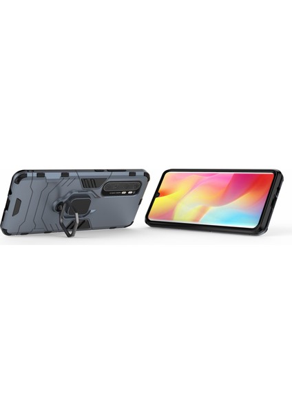 Xiaomi Mi Için Ring Tutucu Kickstand Pc Tpu Kabuğu ile Note 10 Lite-Blue (Yurt Dışından)