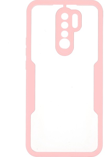 Çok Yönlü Koruma Evcil Hayvan Ekranı Koruyucusu+Akrilik Geri+Tpu Çerçeve Telefon Kasası Hibrit Kapak Xiaomi Redmi 9-Pink Için (Yurt Dışından) fiyatları