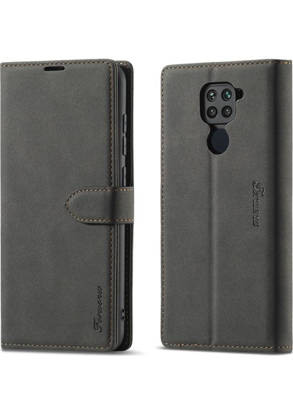 Xiaomi Redmi Note 9-Black Için Deri Cüzdan Standı Kapak Kasası (Yurt Dışından)