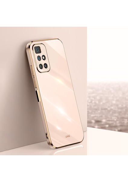 Xiaomi Için Xinli Redmi 10 4g (2021)/REDMI 10 2022 4g/redmi 10 Prime/redmi Not 11 4g (Mediatek) Elektrokaplatma Kenar Pembe ile Telefon Kasası (Yurt Dışından) fırsatları