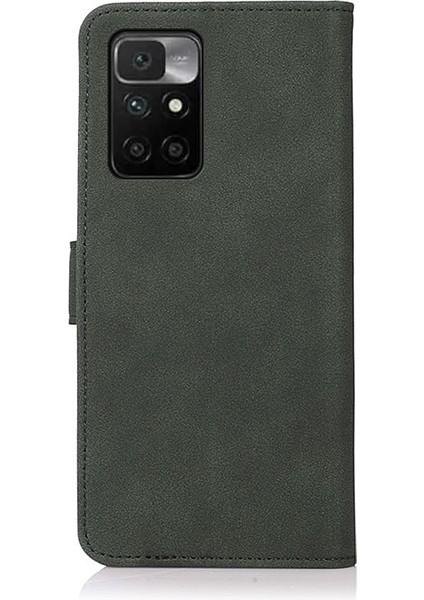 Khazneh Manyetik Kapatma Pu Deri Cep Telefonu Kapak Kılıfı Xiaomi Redmi Için Cüzdan Standı Not 11 4g (Mediatek)/redmi 10 4g/redmi 10 2022 4g/10 Prime-Green (Yurt Dışından)