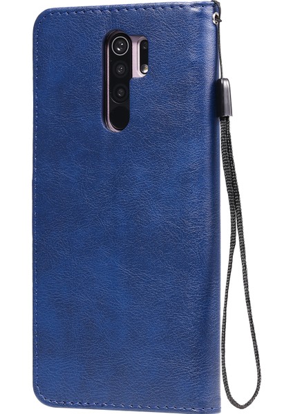 Xiaomi Redmi 9-Blue Için Cüzdan Deri Stand Kapak Kılıfı (Yurt Dışından) modelleri