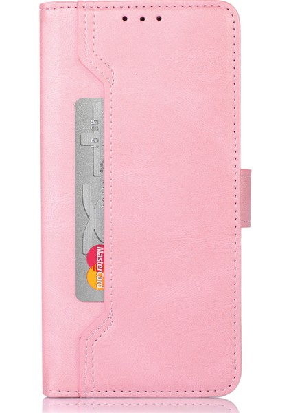 Dikiş Pu Deri Manyetik Toka Stand Telefon Kılıfı Cüzdan Koruyucu Kapak Xiaomi Redmi Note 11 Pro 5g (Çin) (Mediatek)/note 11 Pro+ 5g-Pink (Yurt Dışından) fiyatları