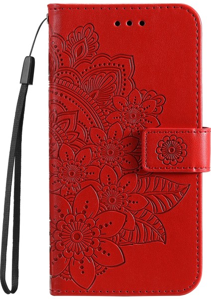 Baskı Çiçek Deseni Cüzdan Deri Koruyucu Telefon Kılıfı Xiaomi Redmi Için Katlanabilir Standlı Kabuk Not 11 Pro 5g (Çin) (Mediatek)/not 11 Pro+ 5g-Kırmızı (Yurt Dışından) fiyatları