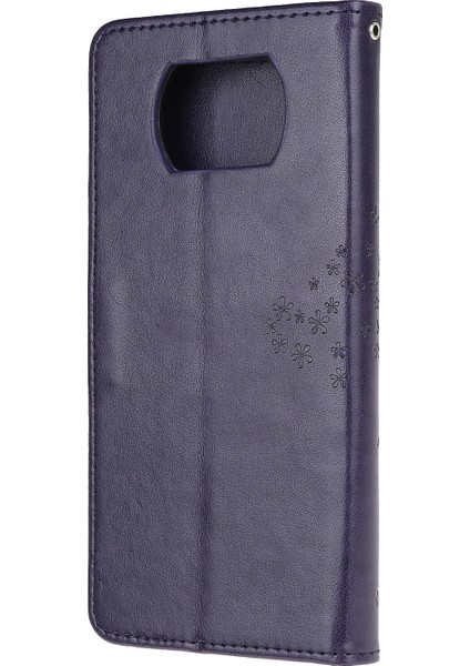 Xiaomi Poco X3/poco X3 Nfc-Dark Mavisi Için Şartlı Taraf ve Owls Cüller Deri Telefon Koruyucusu (Yurt Dışından)