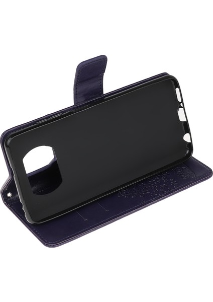 Xiaomi Poco X3/poco X3 Nfc-Dark Mavisi Için Şartlı Taraf ve Owls Cüller Deri Telefon Koruyucusu (Yurt Dışından)
