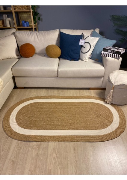 Oval Hasır Görünümlü Jüt Kilim fırsatları