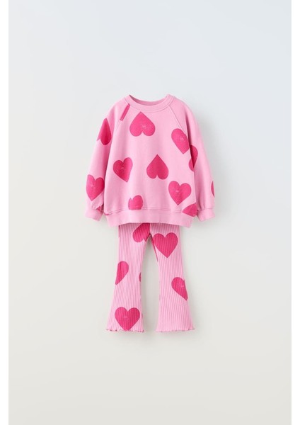 Yigit Butik Kalp Baskılı Kız Çocuk Takım fiyatları