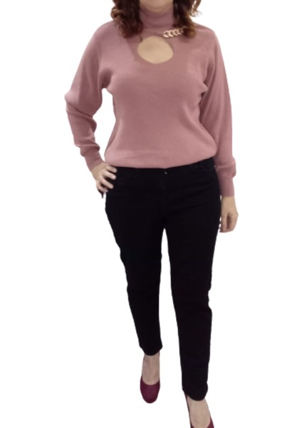 Siyah Büyük Beden Mom Jeans Bir Beden Ince Gösterir Kot Pantolon