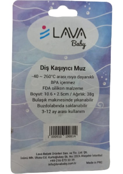 Muz Diş Kaşıyıcı- Bebek Muz Diş Fırçası