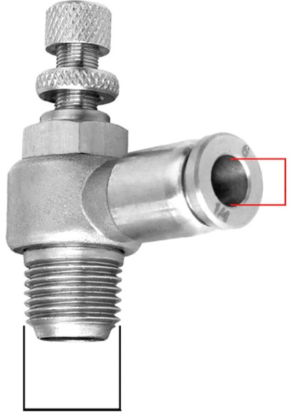 Pnömatik Metal Hız Ayar Dirsek Rekor 1/4X12 mm