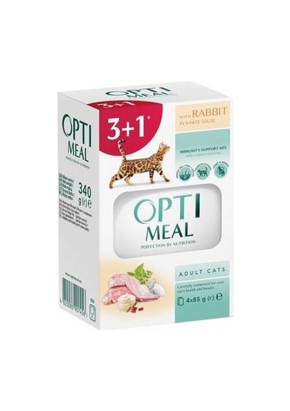 Tavşanlı Beyaz Soslu Yaş Mama 85G 3+1