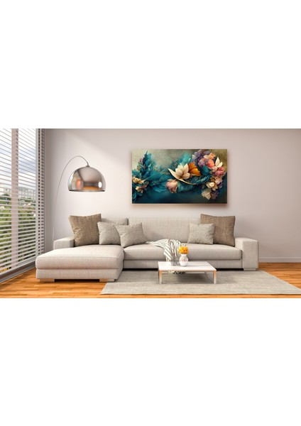 Renkli Çiçekler Dekoratif Kanvas Tablo ART030261