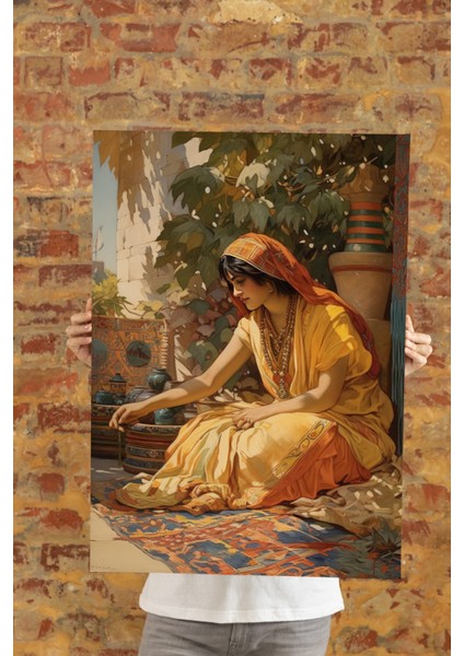 Hintli Kadın Dekoratif Sanatsal Kanvas Tablo ART030256 modelleri