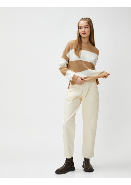 Bisiklet Yaka Triko Kazak Uzun Kollu Fitilli fiyatları