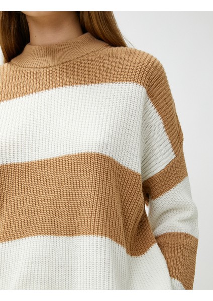 Bisiklet Yaka Triko Kazak Uzun Kollu Fitilli indirimleri