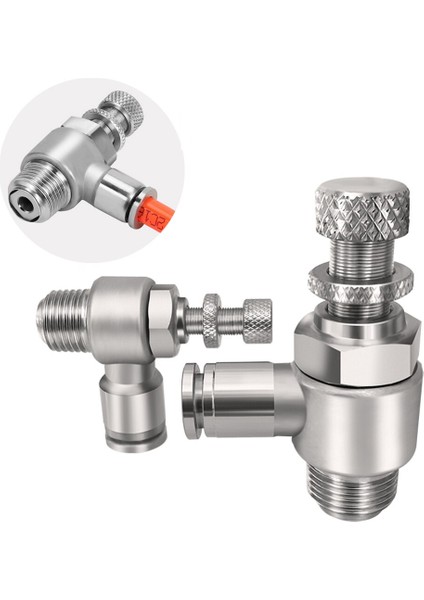 Pnömatik Metal Hız Ayar Dirsek Rekor 1/4X10 mm